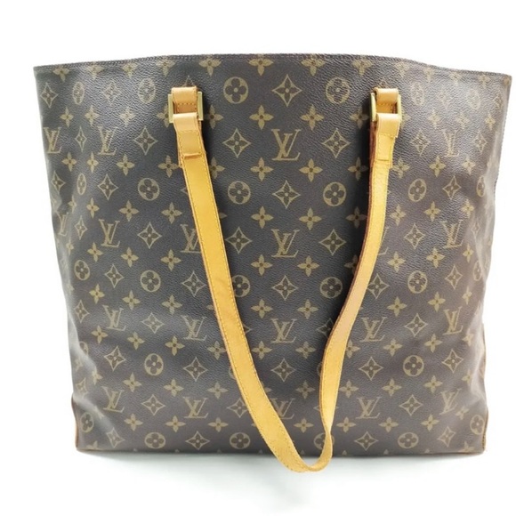 Louis Vuitton Monogram Canvas Tote with Tan Straps - Picture 1 of 5